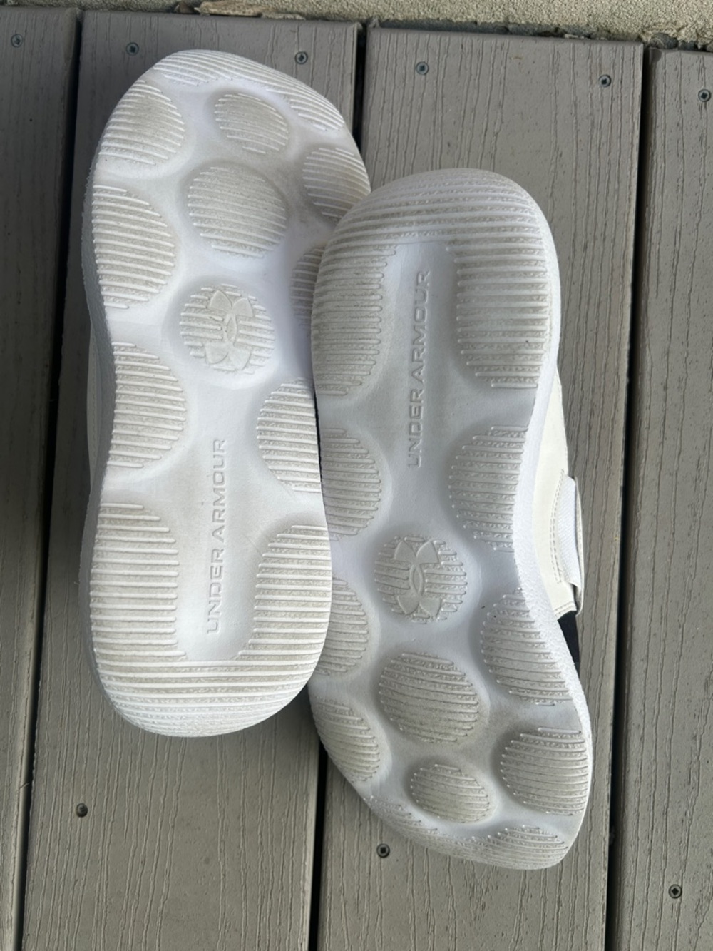 Under Armour MENS Black and White Slip-On Athletic Shoes - Picture 3 of 5